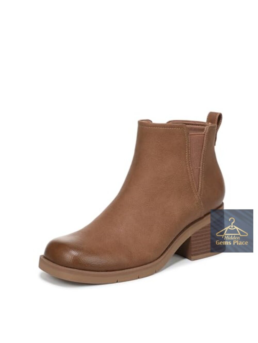 Low Zip Ankle Bootie with Square Toe and Block Heel
